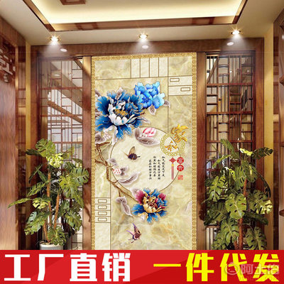 【彩色王中式客廳玄關(guān)走廊過(guò)道壁紙藝術(shù)墻紙3D立體定制壁畫(huà)墻布無(wú)紡布?jí)垺?- 產(chǎn)品庫(kù)